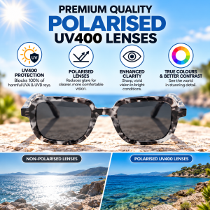 Square Retro Acetate Sunglasses lenses
