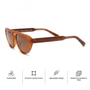 Flat Top Aviator Acetate Sunglasses promo