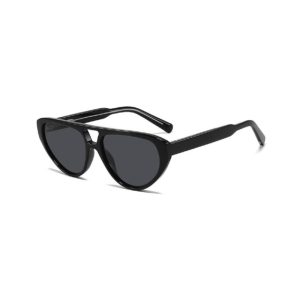 flat top aviator acetate sunglasses black