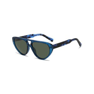 flat top aviator acetate sunglasses blue tortoise shell