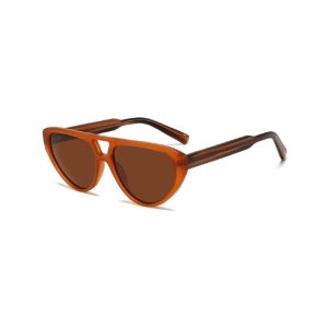 flat top aviator acetate sunglasses brown