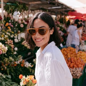 Alternative view of Flat Top Aviator Acetate Sunglasses – Polarised